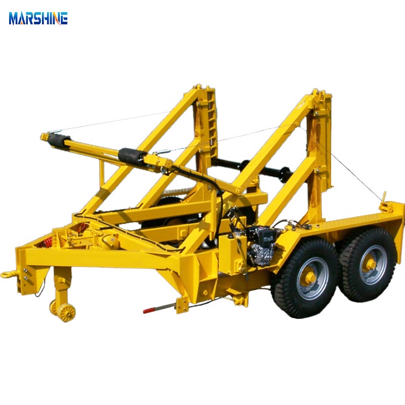 Dwuosiowa hydrauliczna przyczepa do bębnów kablowych MAR-CD-480