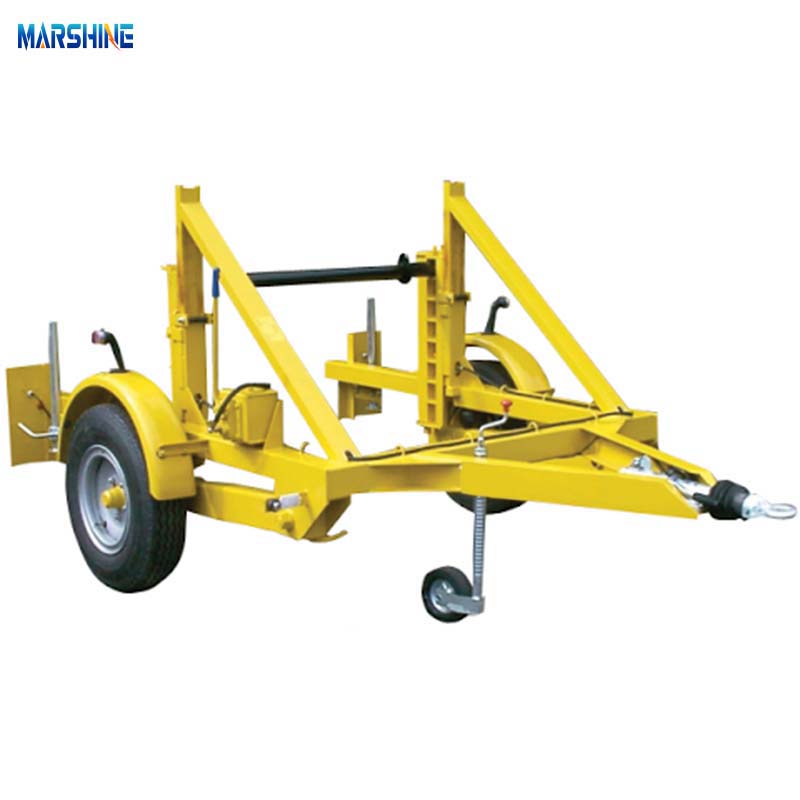 Hydrauliczna przyczepa do bębnów kablowych typu MAR-CD-60 z pojedynczą osią